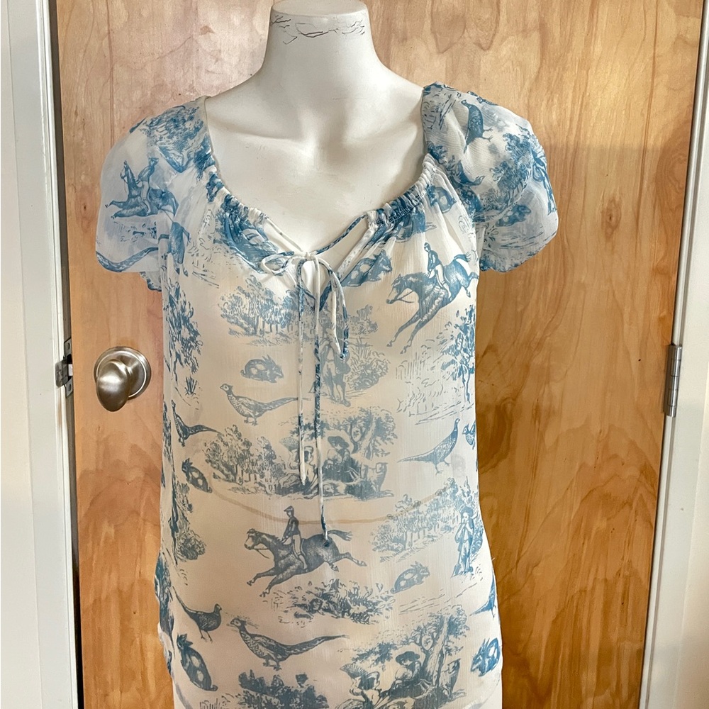 Princess Vera Wang Xs Sheer Toile Top